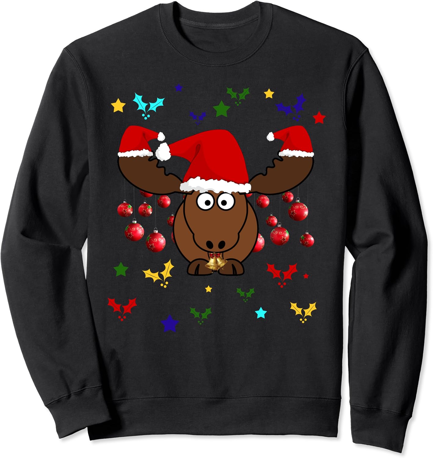 Cute Reindeer Celebrating Christmas Sweatshirt Clothing
